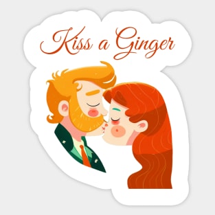 Kiss a Ginger Day Sticker